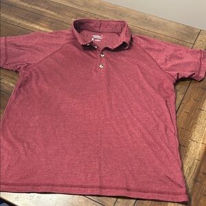 Kastlfel Recycled Plastic Bottle Burgundy Mens Polo Size L EUC